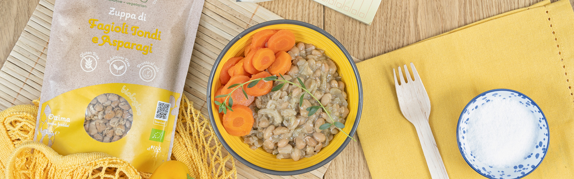 La zuppa pronta di fagioli otndi e asparagi di Ivo's